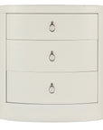 Serenity - Wavecrest Oval Nightstand - White