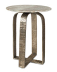 Warner - Indoor-Outdoor Side Table - Antiqued Champagne / White