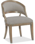 Boheme - Garnier Barrel Back Chair - Gray / Light Brown