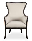 Sandy - Wing Back Armchair - Beige & Dark Brown
