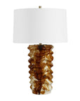 Bassa - Glazed Table Lamp - Brown / Cream