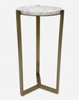 Pietra - Carrara Marble Drink Table - Bronze