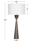 Waller - Handcrafted Cast Table Lamp - Dark Brown