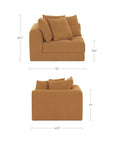 Davie - Right Arm Facing Chair - Golden Yellow