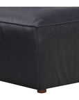 Form - Ottoman Vantage Black Leather - Black