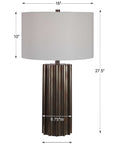 Khalio - Gun Metal Table Lamp - Dark Brown