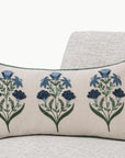 Belcourt - 14" x 26" Floral Pillow - Floral Natural / Blue