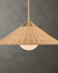Phuvinh - 1 Light Rattan Shade Pendant - Beige
