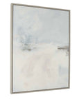 Simple Serenity - Framed Abstract Art - White / Light Blue