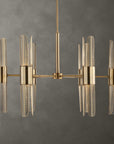 Cret - 12 Light Brass Chandelier - Bronze