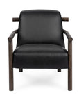 Azoria - Leather Accent Chair - Black