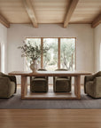 Drava - Rolling Dining Chair - Light Blue