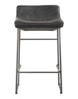Starlet - Counter Stool Leather (Set of 2) - Onyx Black