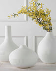 Apothecary - Satin White Vases (Set of 3)