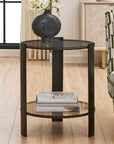 Hanson - Side Table - Bronze & Dark Glass