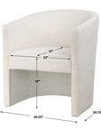 Encompass - White Fabric Dining Chair