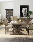 La Grange - Le Vieux 86" Double Pedestal Table With 2-18" Leaves - Light Brown