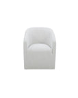 Sandy - Fabric Rolling Dining Chair - Off White