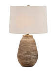 Tonachio - Etched Urn Table Lamp - Brown