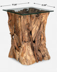 Rozel - Teak Wood End Table - Light Brown