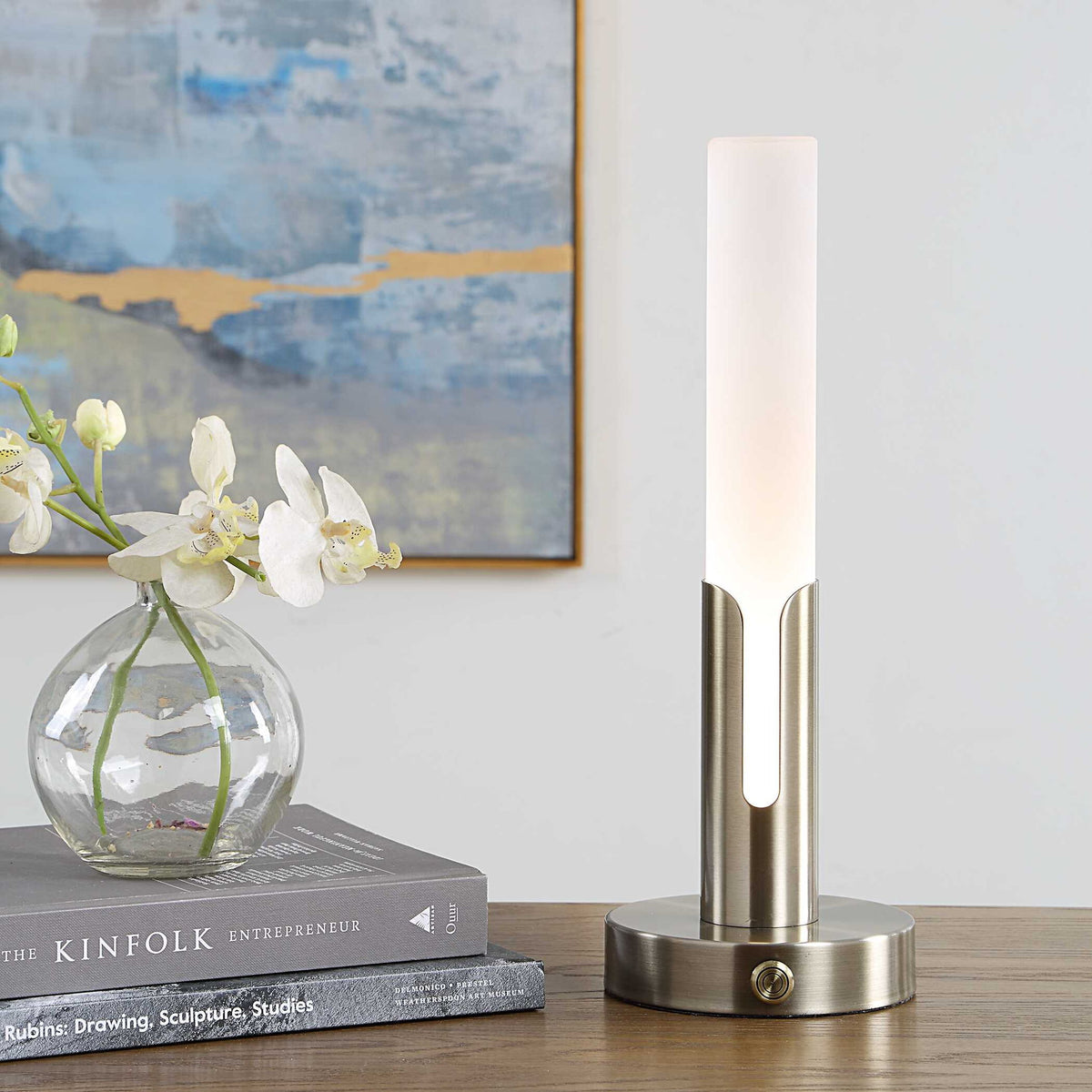 Tron - Rechargeable LED Accent Lamp - Brass,Gold