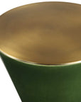 Ronde - Drink Table - Brass / Jade Green