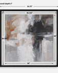 Wings Neutral - Abstract Framed Print - Black