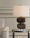 Jaudon - Stacked Table Lamp - Black / Bronze / Brown