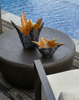 Starpetal - Indoor-Outdoor Wooden Bowls (Set of 2) - Black / Woodtone