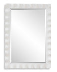 Haya - White Scalloped Mirror