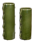Meander - Vases (Set of 2) - Green