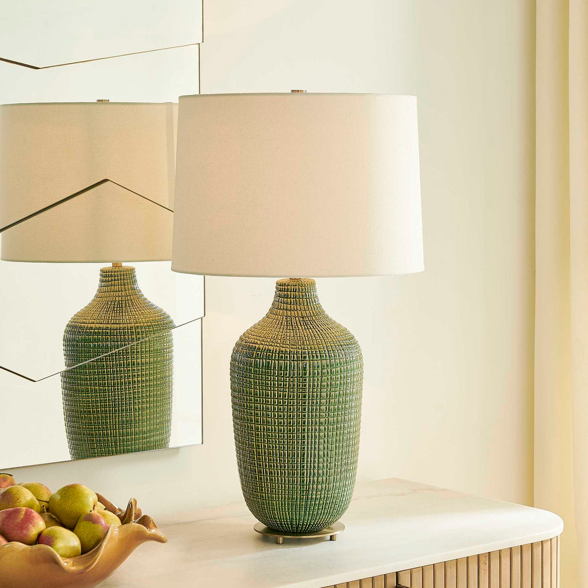 Dulcich - Grid Table Lamp - Green