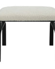 Diverge - White Shearling Small Bench
