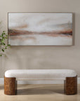 Haze In The Horizon - Landscape Painting - Brown / Orange / White