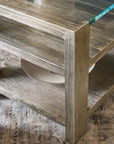 Melange - Saber End Table - Pearl Silver