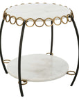 Chainlink - Marble Side Table - White