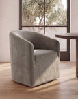 Sandy - Rolling Dining Chair - Taupe / Tan