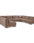 June - U Shaped Modular Sectional - Dark Brown