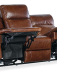 MS - Harlan Zero Gravity Power Sofa With Power Headrest - Dark Brown