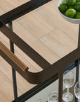 Vesper - Iron Bar Cart - Black / Brass