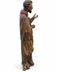 Hand-Carved Wooden St. Francis Statue