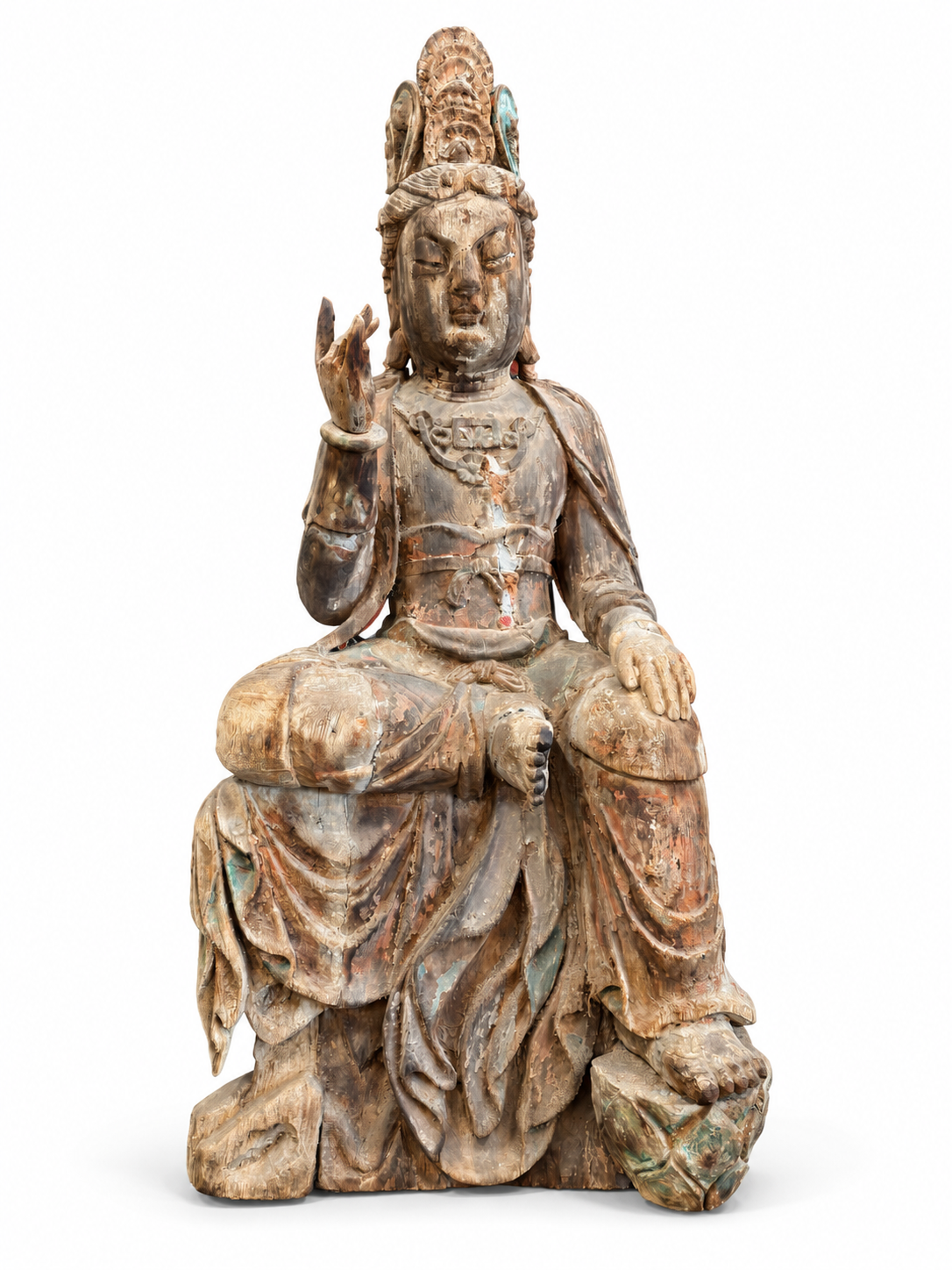 Large Seated Buddha Sculpture