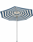 Blue and White Striped Outdoor Umbrella