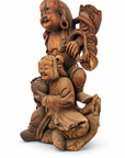 Hand-Carved Wooden Harvest Festival Statue