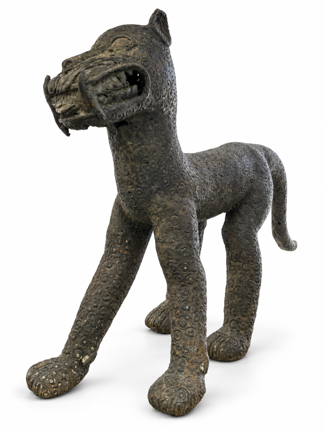 Antique Benin Leopard Sculpture