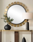 Toluca - Round Mirror - Brass