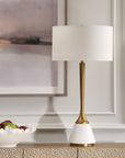 Avola - White Marble Table Lamp