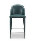 Burton - Counter Stool Vegan Leather - Dark Teal / Blue