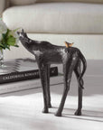 Hello Friend - Horse Sculpture - Black