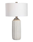 Azariah - Crackle Table Lamp - White
